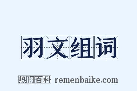 羽文组词是什么意思的图片